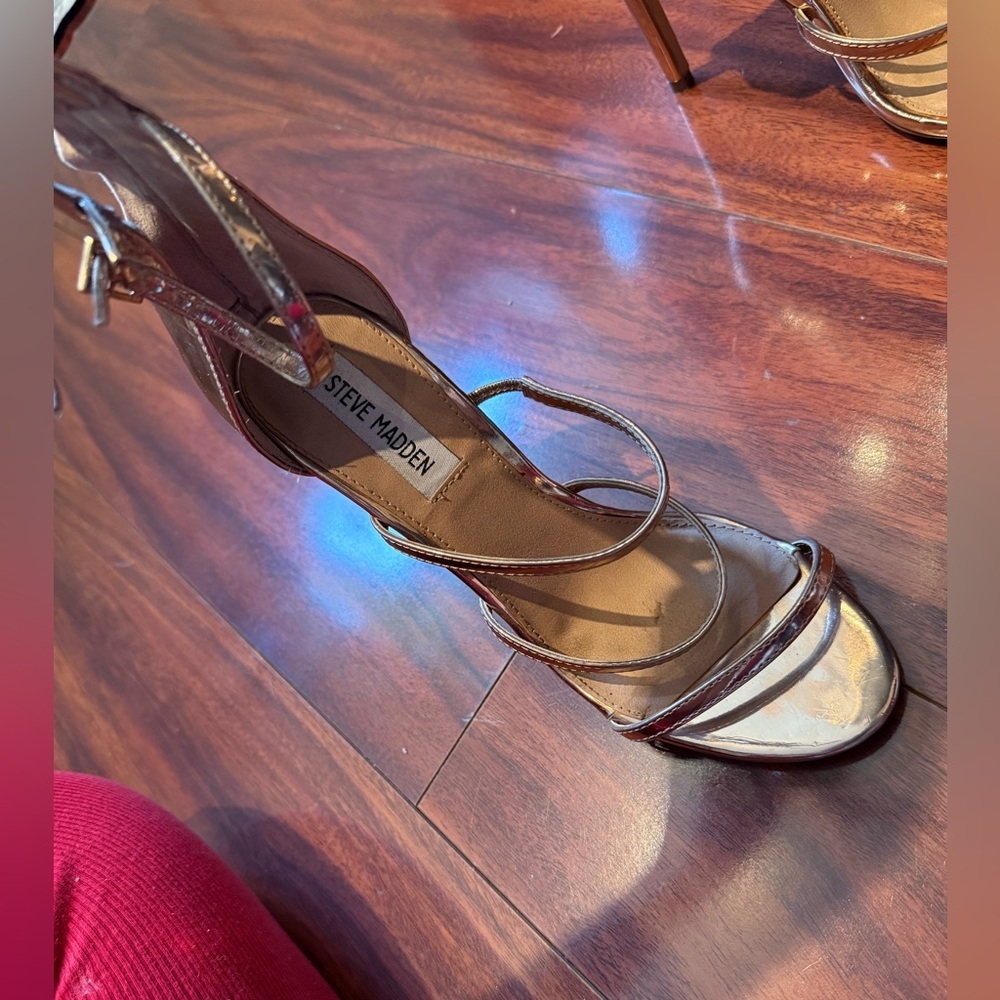 Strappy Metallic Gladiator Stiletto Sandals - Women - Picture 8 of 9